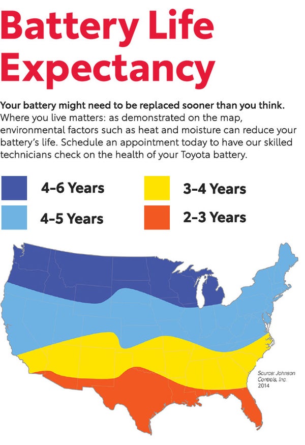 Battery Life Expectancy | Fremont Toyota Lander in Lander WY