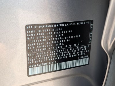 2022 Volkswagen Tiguan 2.0T SE
