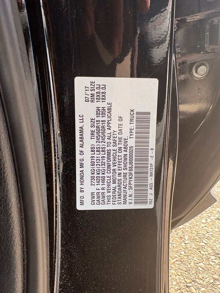 2018 Honda Ridgeline Black Edition