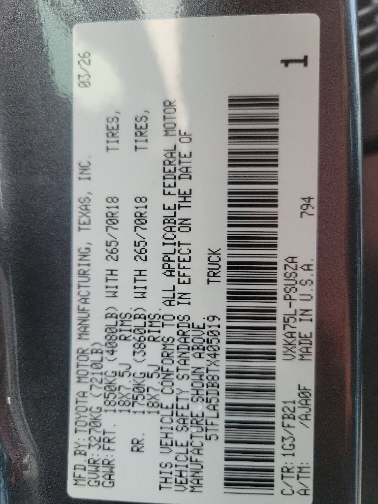2026 Toyota Tundra SR5