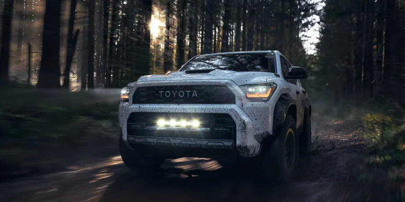 2026 Toyota 4Runner TRD model displaying high ground clearance and aggressive trail stance