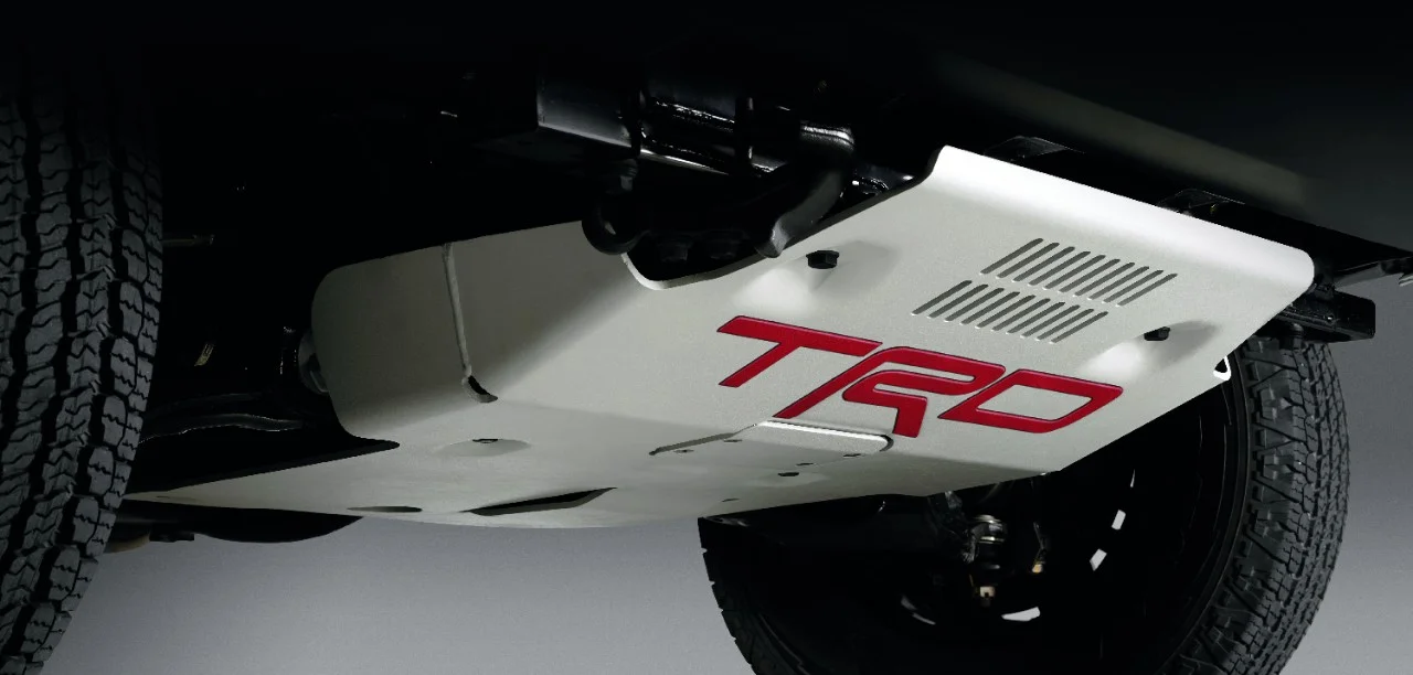 Toyota TRD front skid plate and heavy-duty underbody protection guard